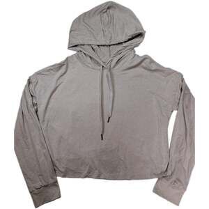 Marika Women's Large Cropped Hoodie Blush Pink Lightweight Boxy Pullover